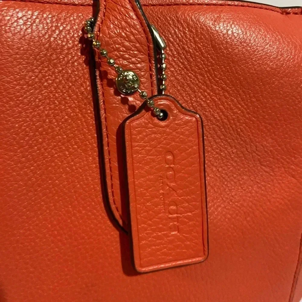Coach coral leather